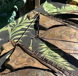 Large Metal Vintage Ship Flat Sculpture