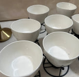 Large Collection of White Ceramic Bowls With Candle Warmers- Set of 30