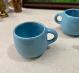 Trio of Blue Ceramic Mugs