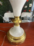 1970s MCM Marble and Gold Table Lamp