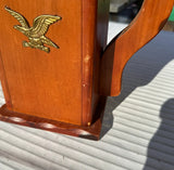 Wooden Handmade Pitcher With Eagle Accent