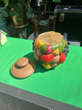 Vintage Ceramic Hand Painted Fruit Style Cookie Jar
