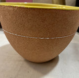 Large Handmade Pottery Yellow Bowl