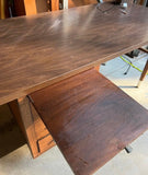 Heavy Large Vintage Wooden MCM Style Desk