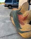 Oversized Sally Bright Wicker Wave Design Art