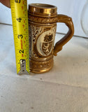 Antique Silver and Brass Coffee Stein Set