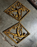 Pair of Gold Syroco Figurative Wall Hangings