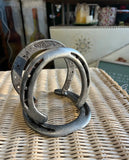 Silver Horseshoe Rustic Style Metal Napkin Holder
