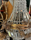 Gold Deer Head Stag Crystal Sconces- A Pair