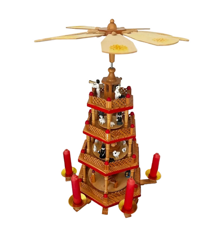 Vintage German Christmas Pyramid Candleholder