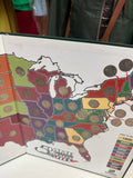 Vintage United States Quarter Map