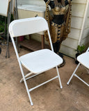 Rent Only- Folding White Chair Collection, Atlanta Area 40 Chairs Available