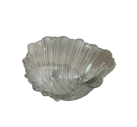 Large Glass Shell Serving Bowl