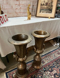 Pair of Brass Standing Indoor Planters