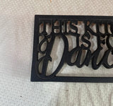 Black Cast Iron Kitchen Decor and Trivet