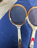 Collection of Vintage Wilson and Dunlop Wooden Tennis Rackets