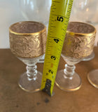 Collection of Glasses With Brass Details