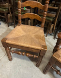 Pair of Large Sturdy Ladder Back Chairs, One Captains Chair