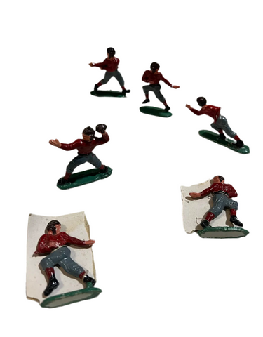 Vintage Football Cake Toppers- Set of 6