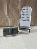 Small Light Blue Faux Ostrich Skin Wallet