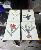 1970s Collection of Floral Signed Prints on Canvas - Set of 4