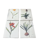1970s Collection of Floral Signed Prints on Canvas - Set of 4