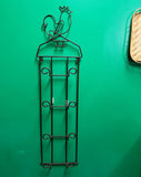 Vintage Black Metal Rooster Wall Hanging Plate Holder