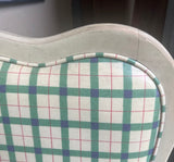 Country Core Pair of Green Gingham Chairs