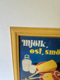 Vintage Swedish Art in Frame