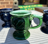 Instant Collection Vintage Coffee Cups With Pedestal Stands and Eagle Accents