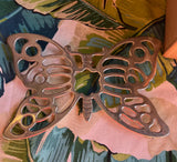 Vintage Silver Butterfly Trivet, Hot Plate