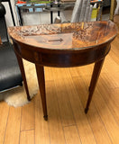 Demilune Glass Top Side Table