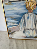 Painting Greece Tourist Scene on Canvas