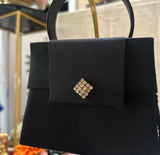 Small Black Sasha Crossbody or Handbag With Diamond Details