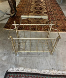 Brass Mid Century Modern Magazine Rack
