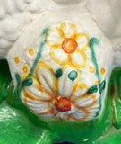 Chalkware Birds Sculpture With Floral Details