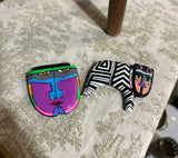 Pair of Vintage Laurel Burch Pins