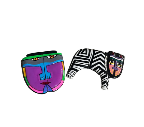 Pair of Vintage Laurel Burch Pins