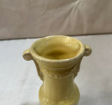 Small Handmade Yellow Ceramic Detailed Vase