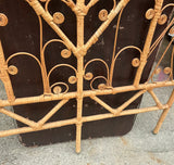 Wicker Twin Headboard With Heart Details