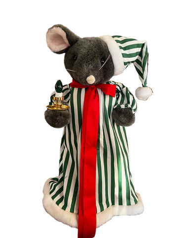 Vintage Christmas Mouse Decoration