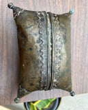 Vintage Brass Pillow Purse Box