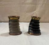 Pair of Animal Horn and Brass Cups