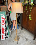 Italian Tole Vintage Floor Lamp With Monkey Accents