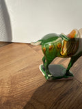 Small Green Ceramic Horse Figurine