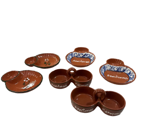 Instant Collection of Spanish Style Olive Serving Dishes- Set of 6