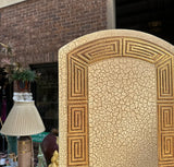 Large Wooden Gold Greek Key Screen