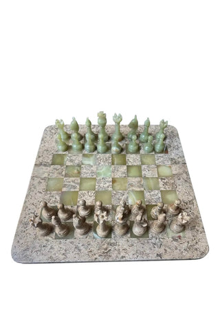 Onyx Stone Chess Set and Board- Set of 33