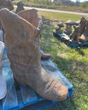 Pair of Oversize Jumbo Concrete Cowboy Boot Planters