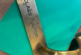 Large Brass First Class Doctor Hanger Coat Rack/Hat Rack